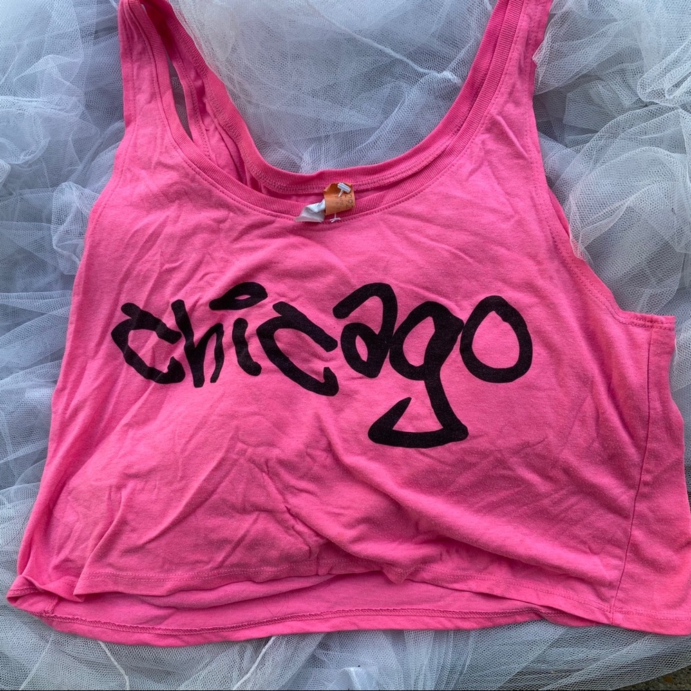 Cropped Chicago tank top.